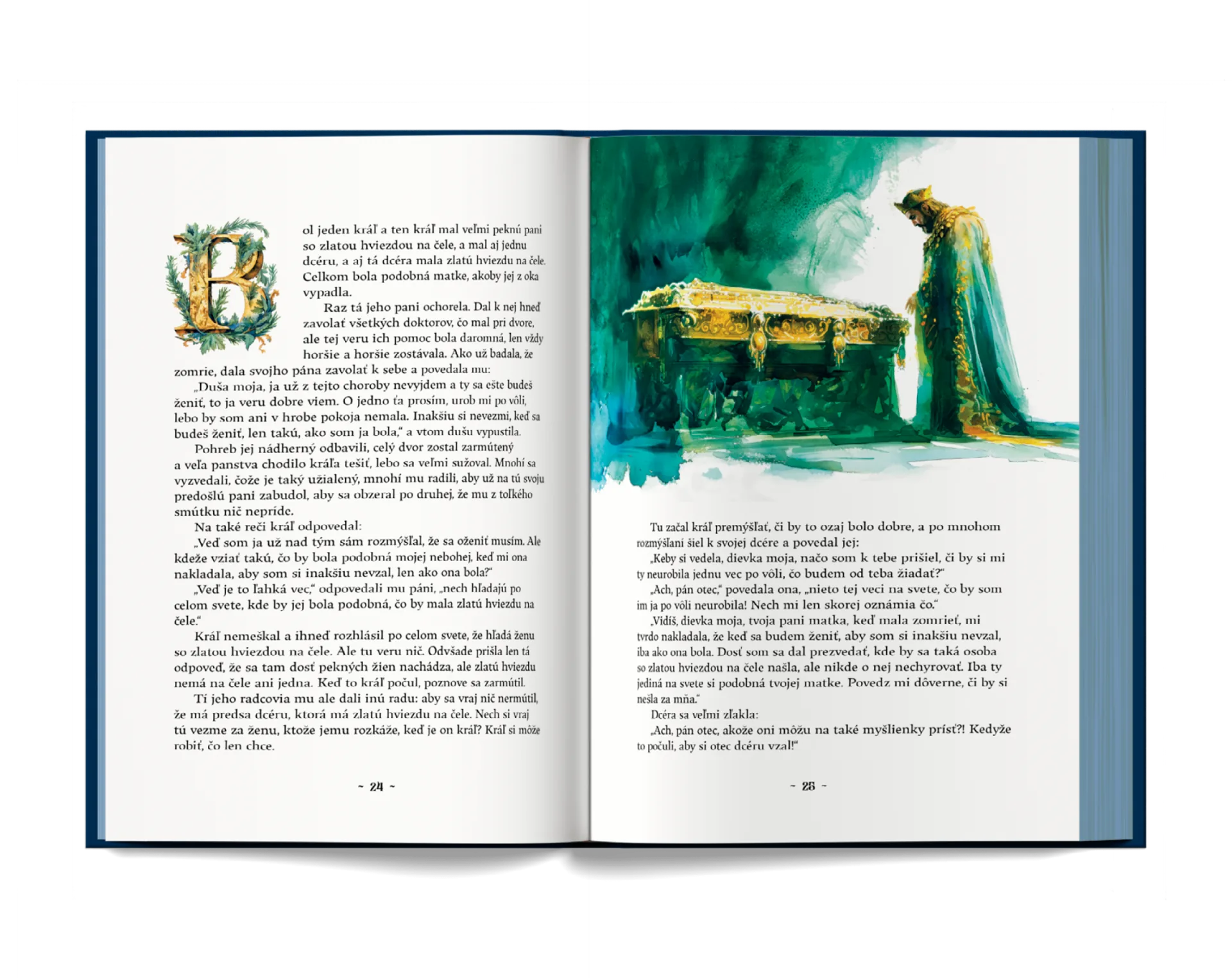 Ukážka z knihy Zabudnuté rozprávky: dvojstrana s ilustráciou