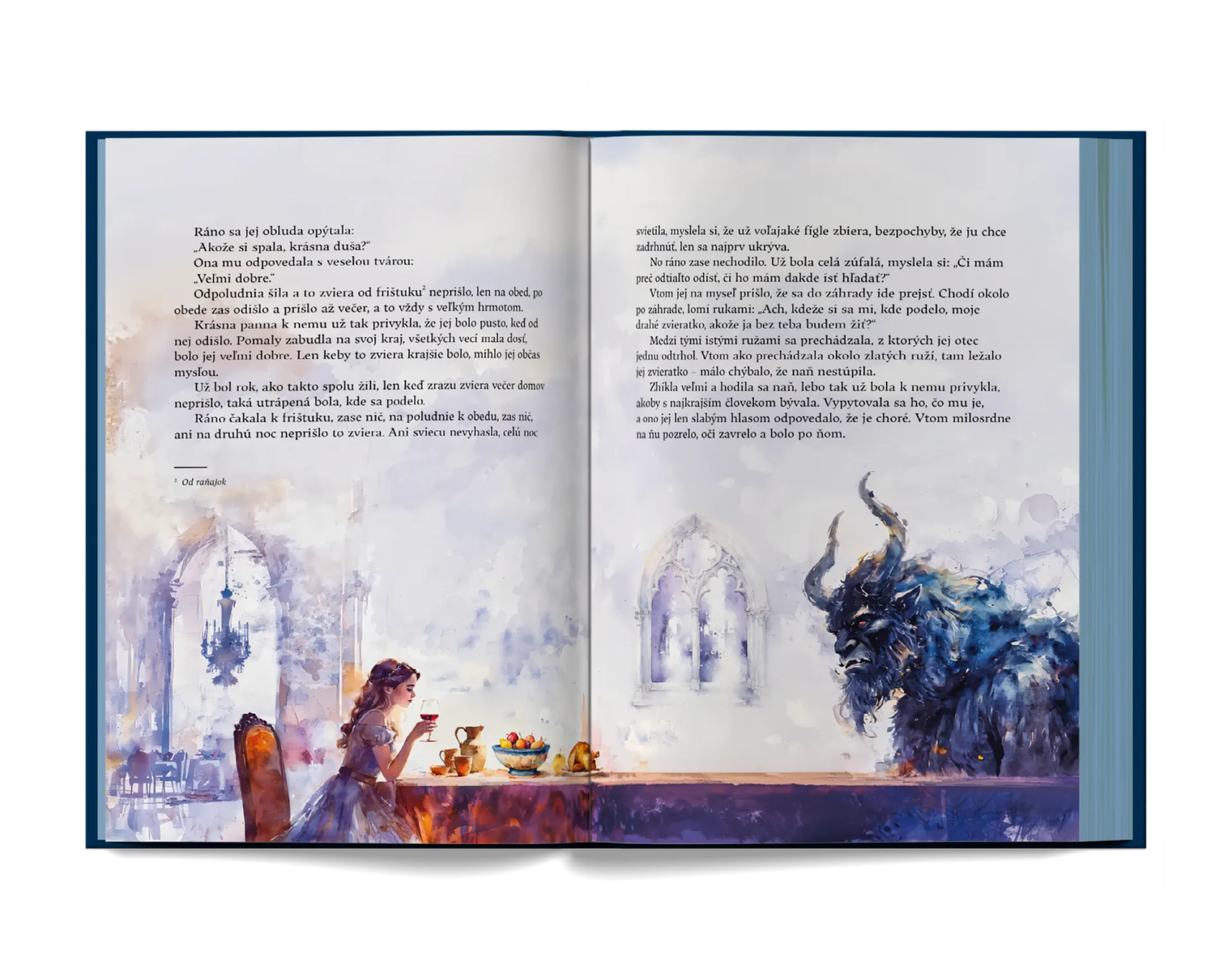 Ukážka z knihy Zabudnuté rozprávky: dvojstrana s ilustráciou
