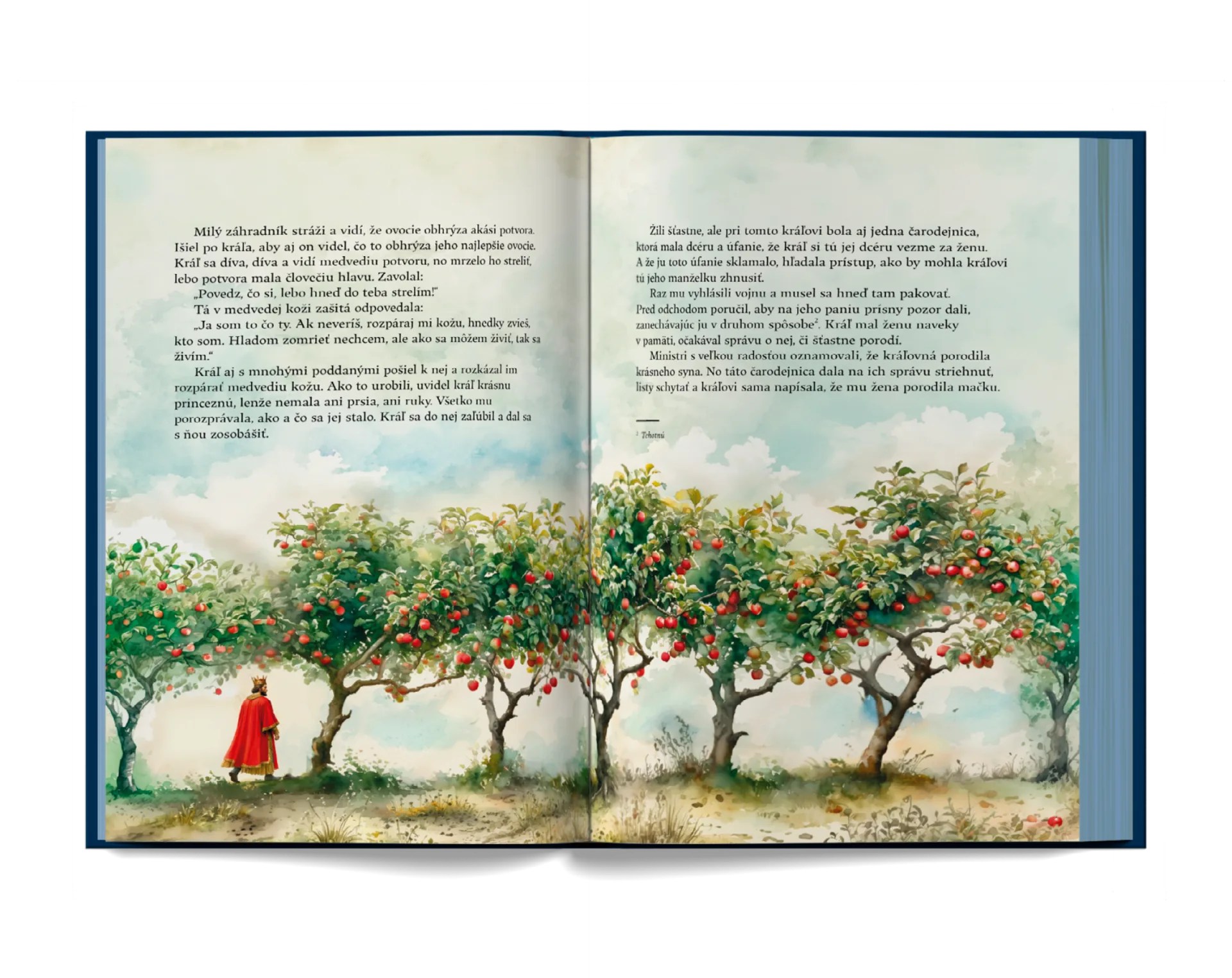 Ukážka z knihy Zabudnuté rozprávky: dvojstrana s ilustráciou